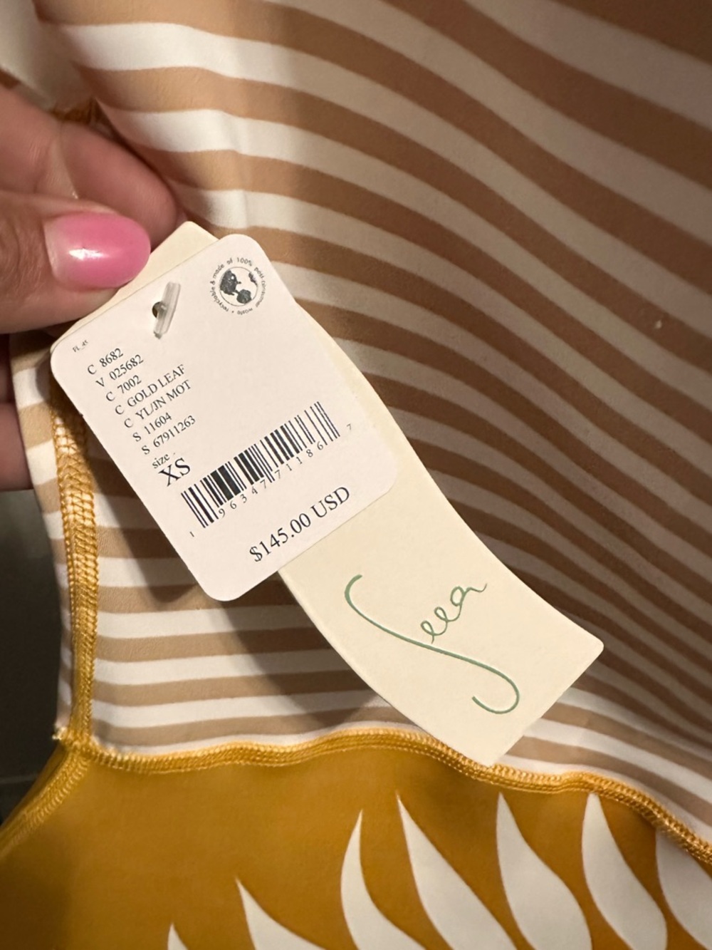 š FREE PEOPLE X SEEA Lido One-Piece Surf Suit in Gold Leaf - Picture 6 of 6